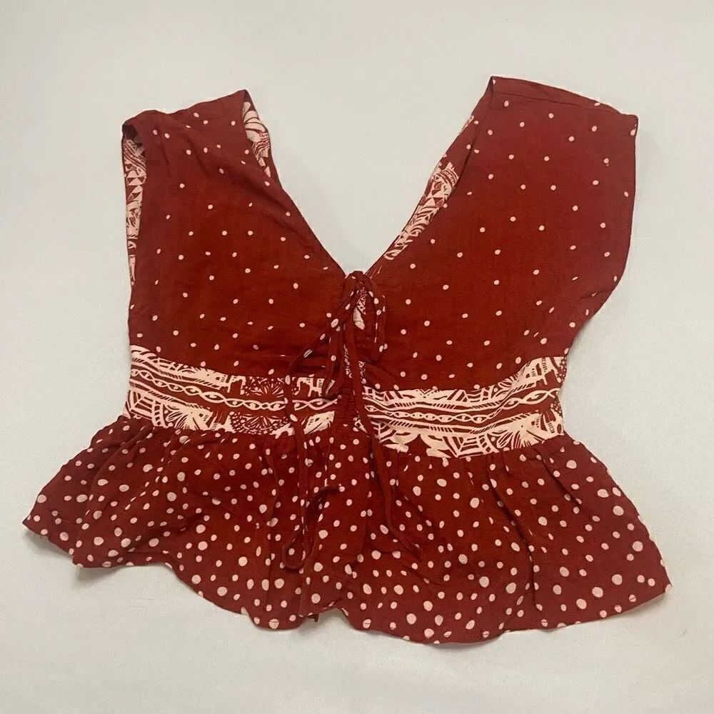 Free People Babylon River Polka Dot Tank Size Small